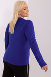 Elegant Long Sleeve Women's Sweater with Pom-Pom Detail
