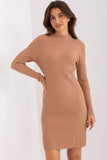 Elegant Fitted Pencil Dress with Long Sleeves and Neckline