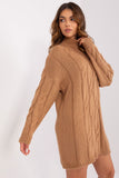 Cozy Turtleneck Long Sleeve Dress with Unique Texture
