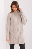 Elegant Long Sleeve Turtleneck Dress in Variegated Fabric