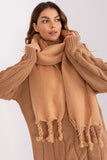 Chic Long Smooth-Textured Scarf with Tassels