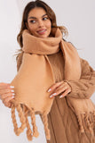 Chic Long Smooth-Textured Scarf with Tassels