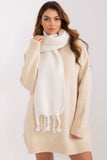 Smooth Textured Tassel Scarf for Fall and Winter Style