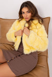 Elegant Women's Transitional Jacket with Hood and Fur Design