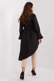 Chic Casual Shirt with Frill and Asymmetrical Hem