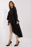 Chic Casual Shirt with Frill and Asymmetrical Hem