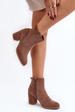 Stylish Stiletto Heel Ankle Boots in Eco-Suede Material