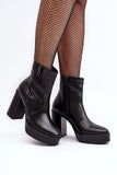 Stylish Natural Leather Women's Boots with Zip Fastening