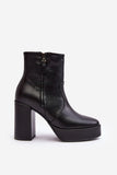 Stylish Natural Leather Women's Boots with Zip Fastening