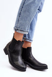 Stylish Eco-Leather Women's Booties with Rhinestone Accents