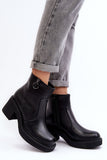 Stylish Eco Leather Women's Platform Heeled Boots with Fur