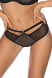 Elegant Black Tulle & Knit Sensual Thong