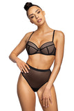 Elegant Push-Up Bra with Jewelry Pendant and Tulle Trim