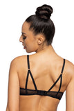 Elegant Push-Up Bra with Jewelry Pendant and Tulle Trim