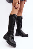 Stylish Eco Leather Knee-High Womenâs Boots for Fall