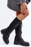 Stylish Eco Leather Knee-High Womenâs Boots for Fall