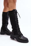 Stylish Eco Leather Knee-High Womenâs Boots for Fall