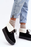 Eco-Suede Insulated Slip-On Women's Snow Boots for Winter