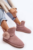 Stylish Women's Suede Snow Boots with Fur Insulation