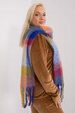 Colorful Plaid Scarf with Tassels for Fall and Winter