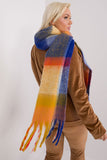 Colorful Plaid Scarf with Tassels for Fall and Winter