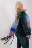 Colorful Plaid Scarf with Tassels for Fall and Winter