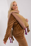 Decorative Striped Long Scarf with Tassels for Fall Style