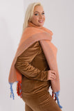 Decorative Striped Long Scarf with Tassels