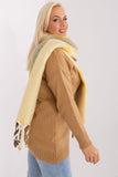 Decorative Striped Long Scarf with Tassels for Winter