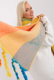 Stylish Long Scarf with Decorative Stripes and Tassels