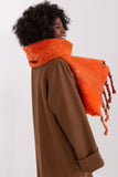 Stylish Long Scarf with Decorative Stripes and Tassels