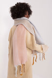 Decorative Striped Long Scarf with Tassels