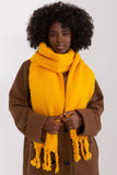 Long Smooth Textured Scarf with Tassels for Fall & Winter