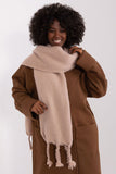 Smooth Textured Scarf with Tassels for Fall & Winter
