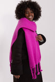 Smooth Textured Scarf with Tassels for Fall and Winter