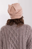 Warm Cashmere Winter Beanie Hat with Rhinestone Detail