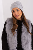 Warm Women's Beanie Hat with Rhinestone Detail