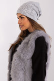 Warm Women's Beanie Hat with Rhinestone Detail