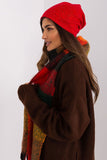 Warm Women's Cashmere Beanie Hat with Rhinestone Detail