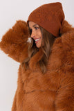 Warm Cashmere Women's Beanie Hat with Rhinestone Detail