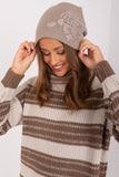 Warm Winter Women's Beanie Hat with Rhinestone Detailing
