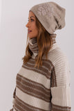 Warm Winter Women's Beanie Hat with Rhinestone Detailing