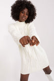 Cozy Turtleneck Dress with Unique Fabric Texture
