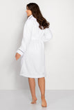 Elegant Shawl Collar Bathrobe with Satin Trim