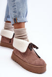 Eco-Suede Insulated Slip-On Women's Snow Boots for Winter