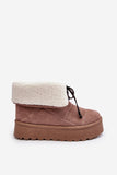 Eco-Suede Insulated Slip-On Women's Snow Boots for Winter