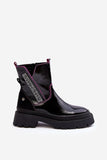 Elegant Leather Ankle Boots with Comfortable Insole