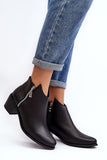 Stylish Women's Leather Ankle Boots with Insulation