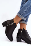 Stylish Women's Leather Ankle Boots with Insulation