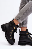 Stylish Women's Leather Trappers with Sheepskin Detail